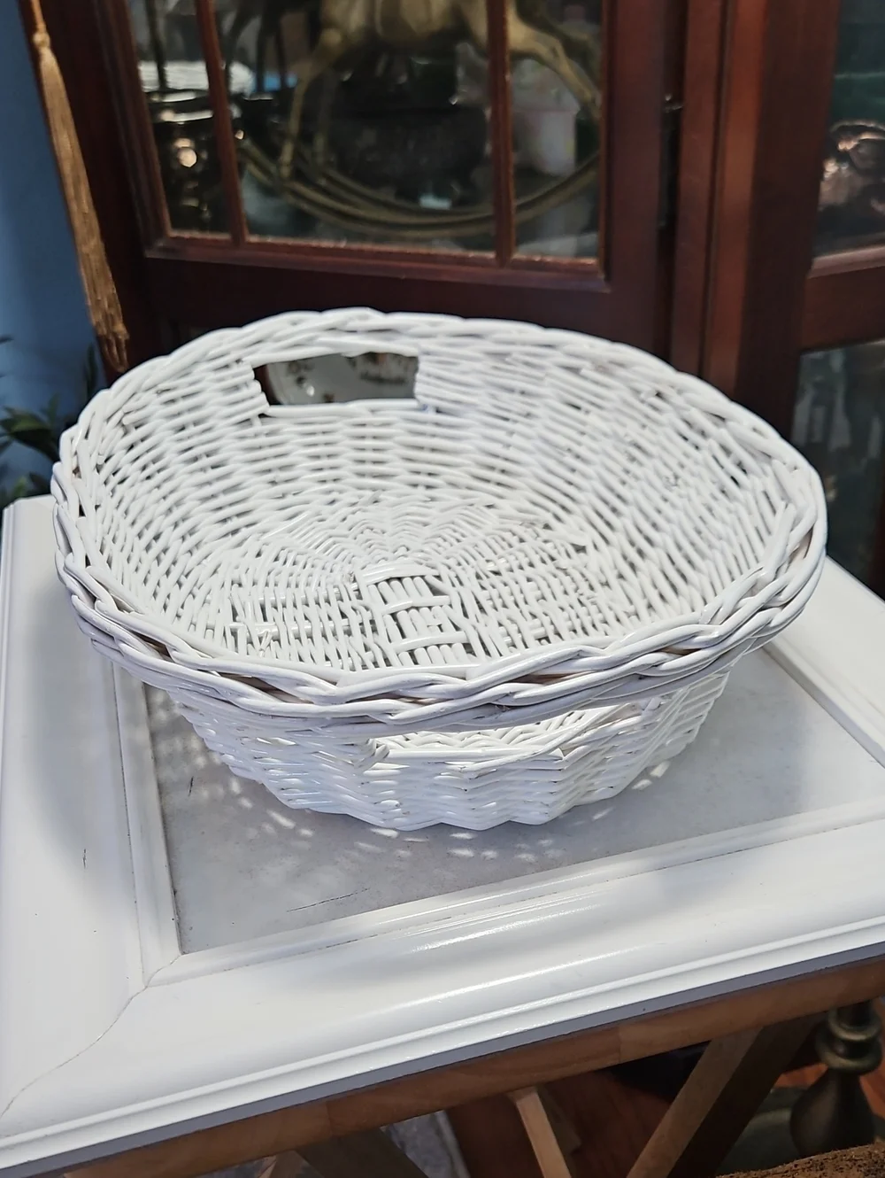 White Wicker Basket 12